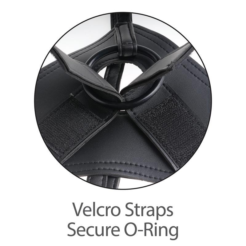 harnais avec Gode Double 7 bronzé