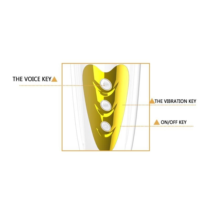 Pretty Love Masturbateur Sallet blanc et dorée