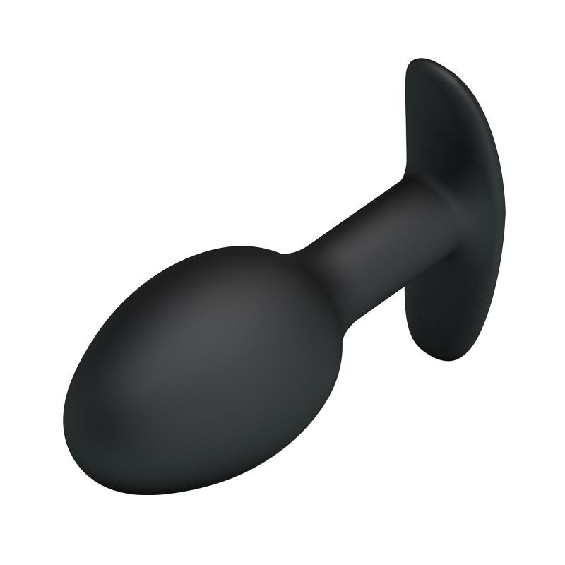 Plug Anal silicone Noir avec boule
