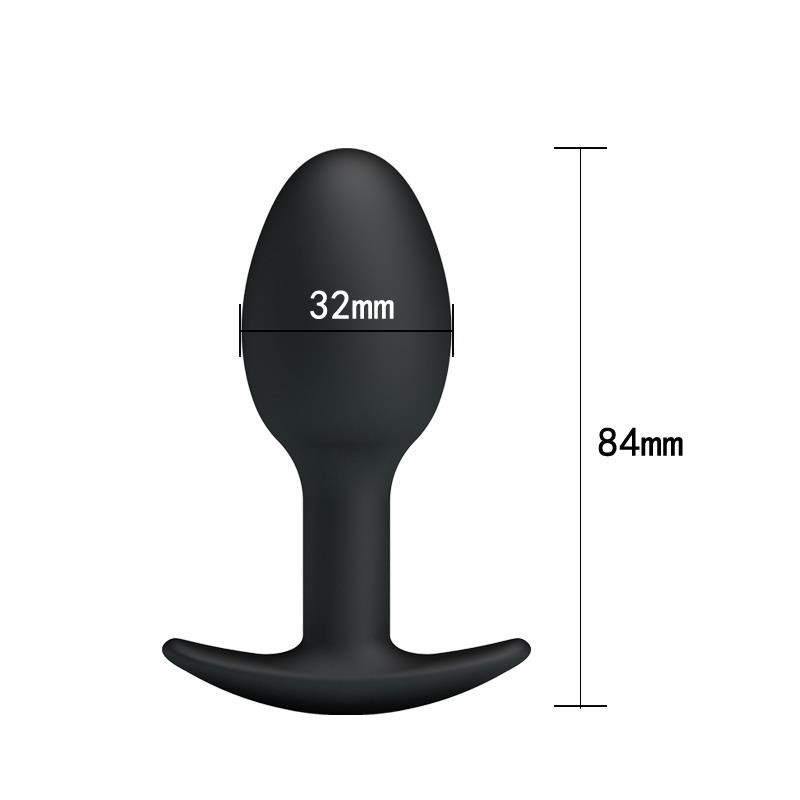 Plug Anal silicone Noir avec boule