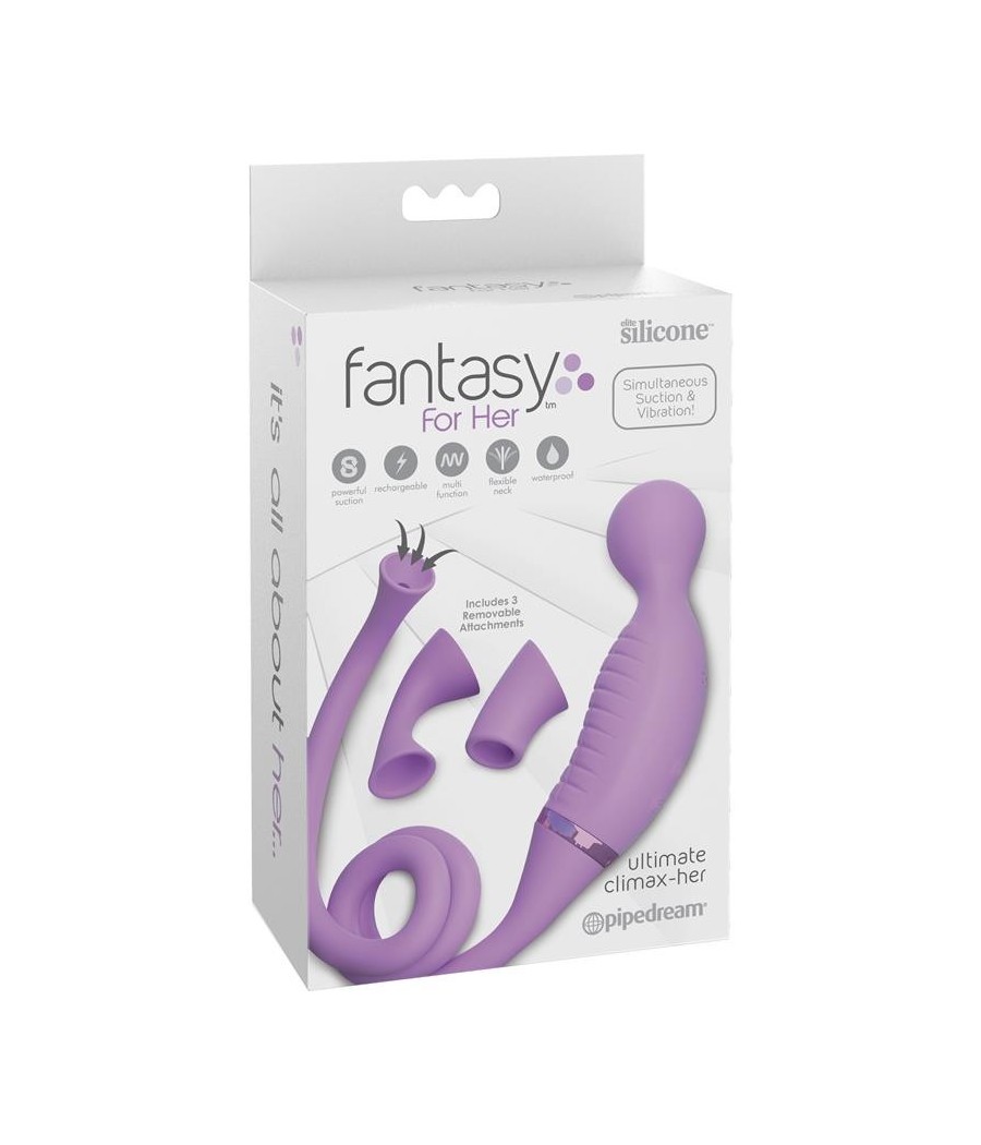 Climax-Her Vibromasseur et stimulateur avec 2 tetes