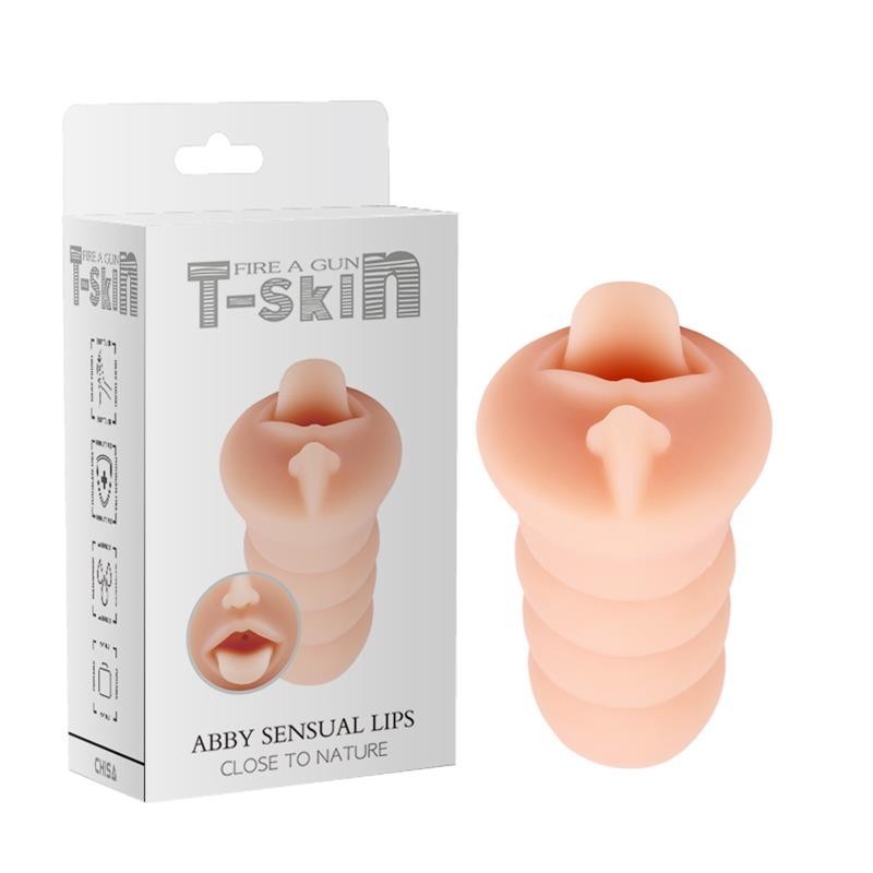 Masturbateur Abbet sensuel T-Skin 15 cm Naturel