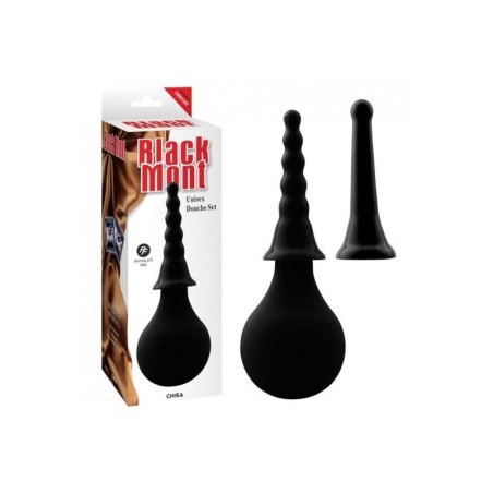 Set douche Anal et Etui 15 cm Noir