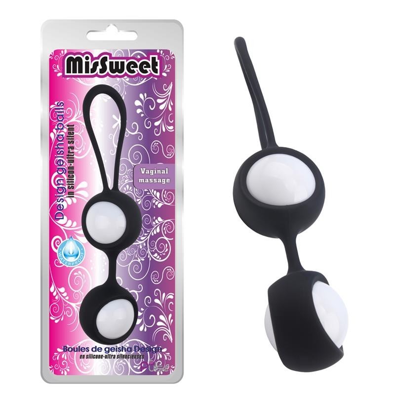 boules Geisha MisSweet 17,7 cm silicone Noir