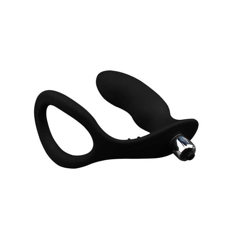 Anneau à pénis avec Plug Anal noir
