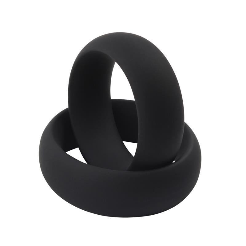 Anneau à pénis Infinity silicone M Noir