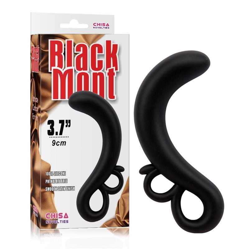 stimulateur point G deux-doigt silicone Noir
