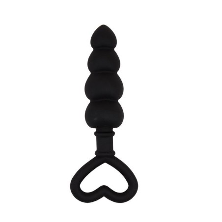 Mini chaine Anal 15,6 x 3,4 cm silicone Noir