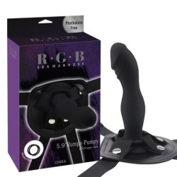 harnais avec Gode Rumpet silicone noir