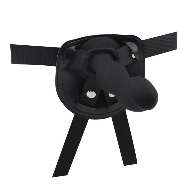 harnais avec Gode Rumpet silicone noir