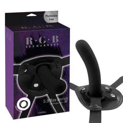 harnais avec Gode Raw Recruit taille M noir