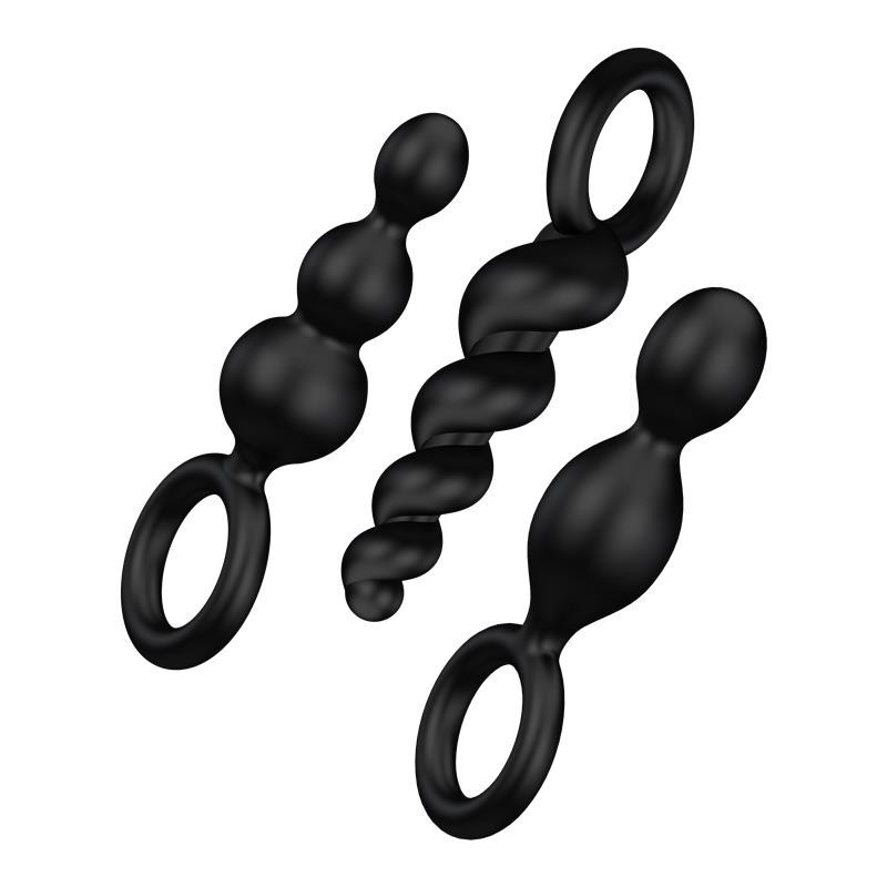 Pack de 3 Plugs silicone Noir