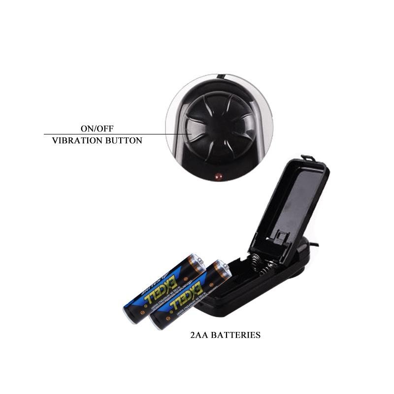 harnais avec Gode creux et vibration 15,5 x 4,2 cm Naturel