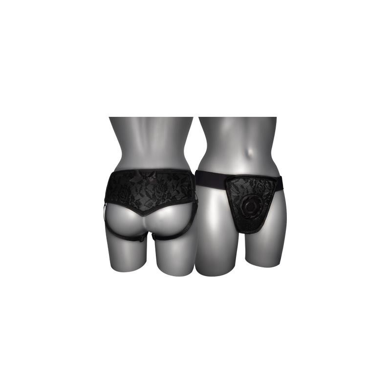 harnais de Luxe avec dos noir S - XL