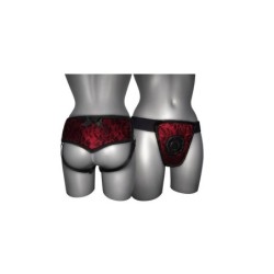 harnais de Luxe avec dos rouge S - XL