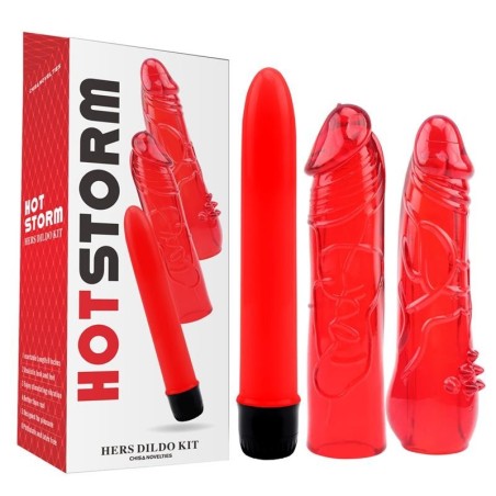 Kit Gode et Vibromasseur Hers Gode Kit rouge
