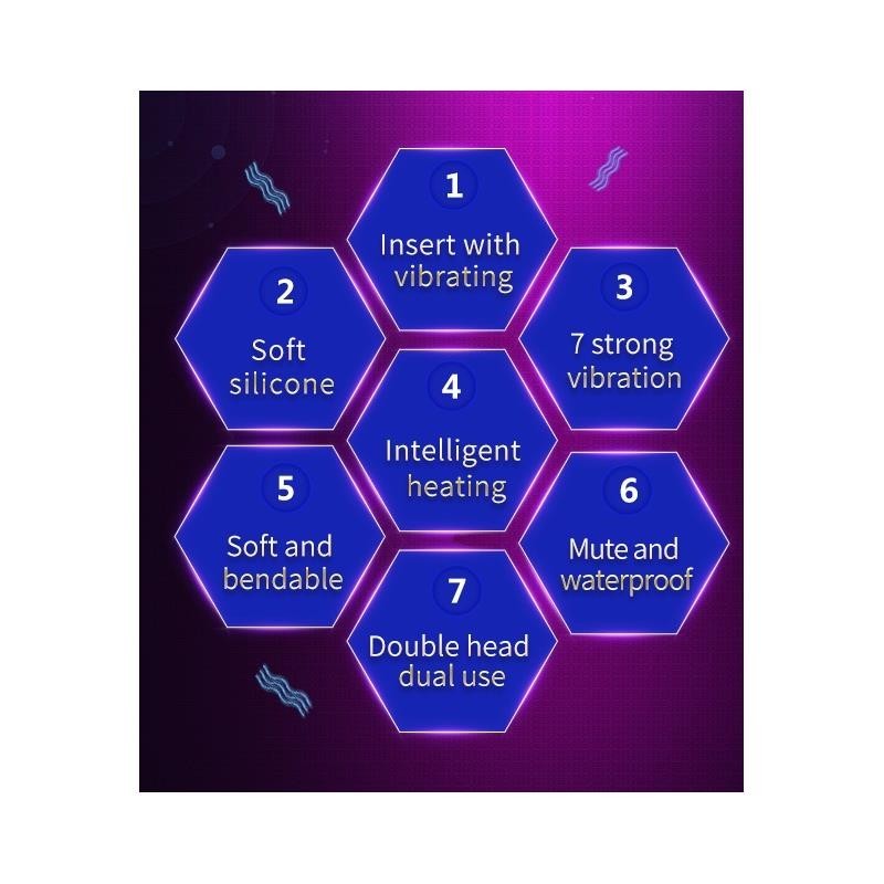 Vibromasseur Double Yoni Lilas Foncé