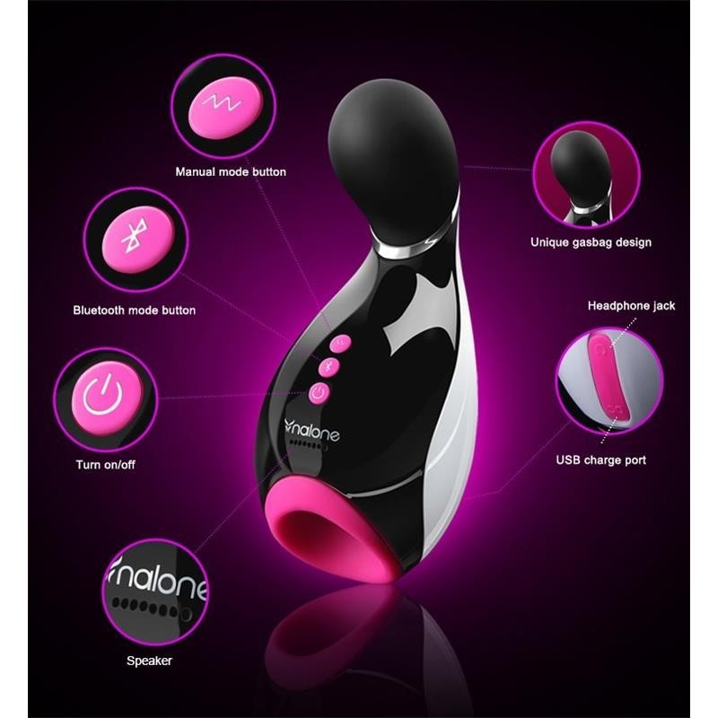 Masturbateur Oxxet Noir et Fuchsia