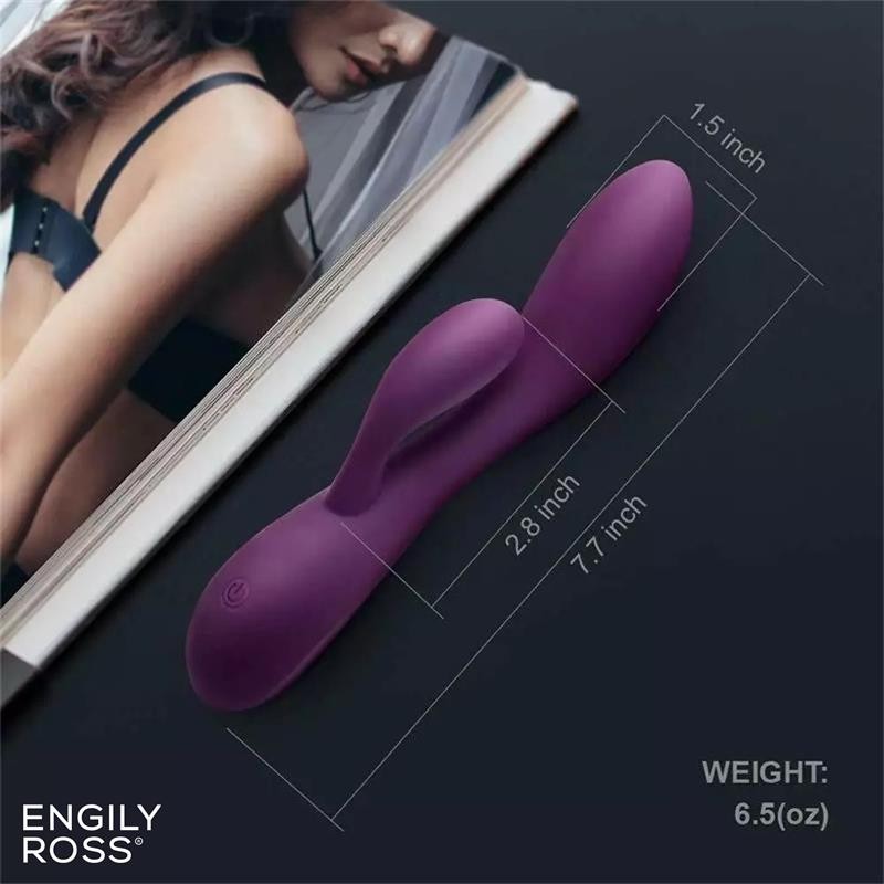 Bacall 3.0 vibromasseur Silicone Liquide Inyectada Double Moteur USB mauve