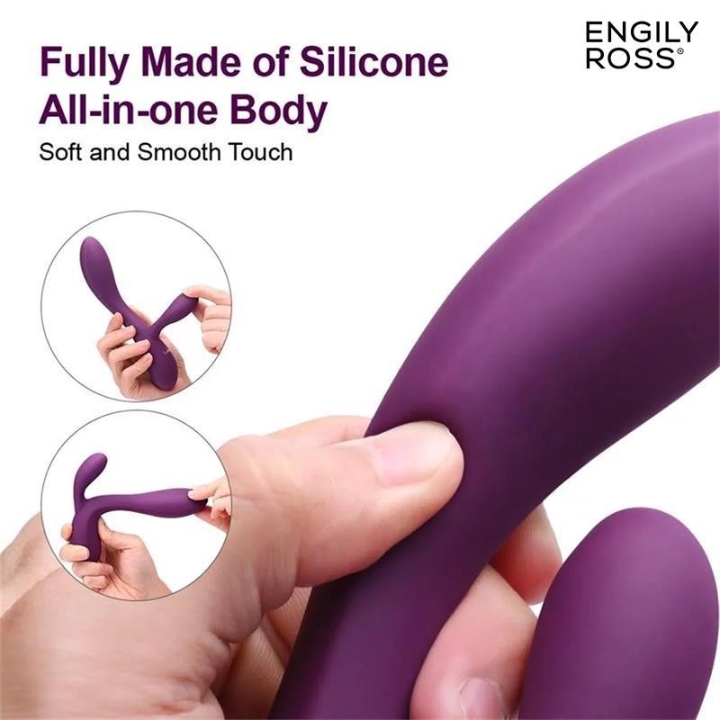 Bacall 3.0 vibromasseur Silicone Liquide Inyectada Double Moteur USB mauve