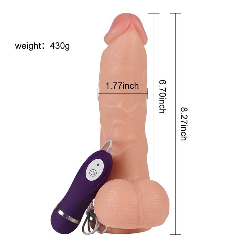 Vibromasseur réaliste télécommande Adam 21 cm