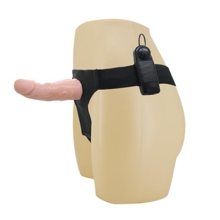 Baile harnais avec Gode Vibromasseur Naturel 15 cm