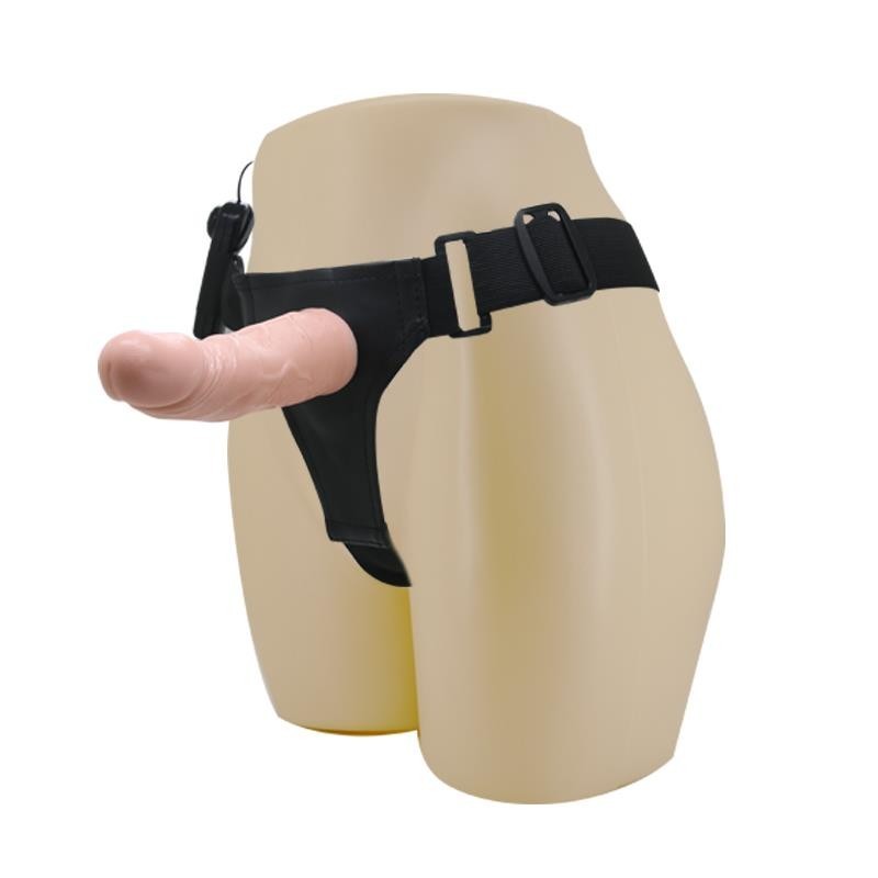 Baile harnais avec Gode Vibromasseur Naturel 15 cm