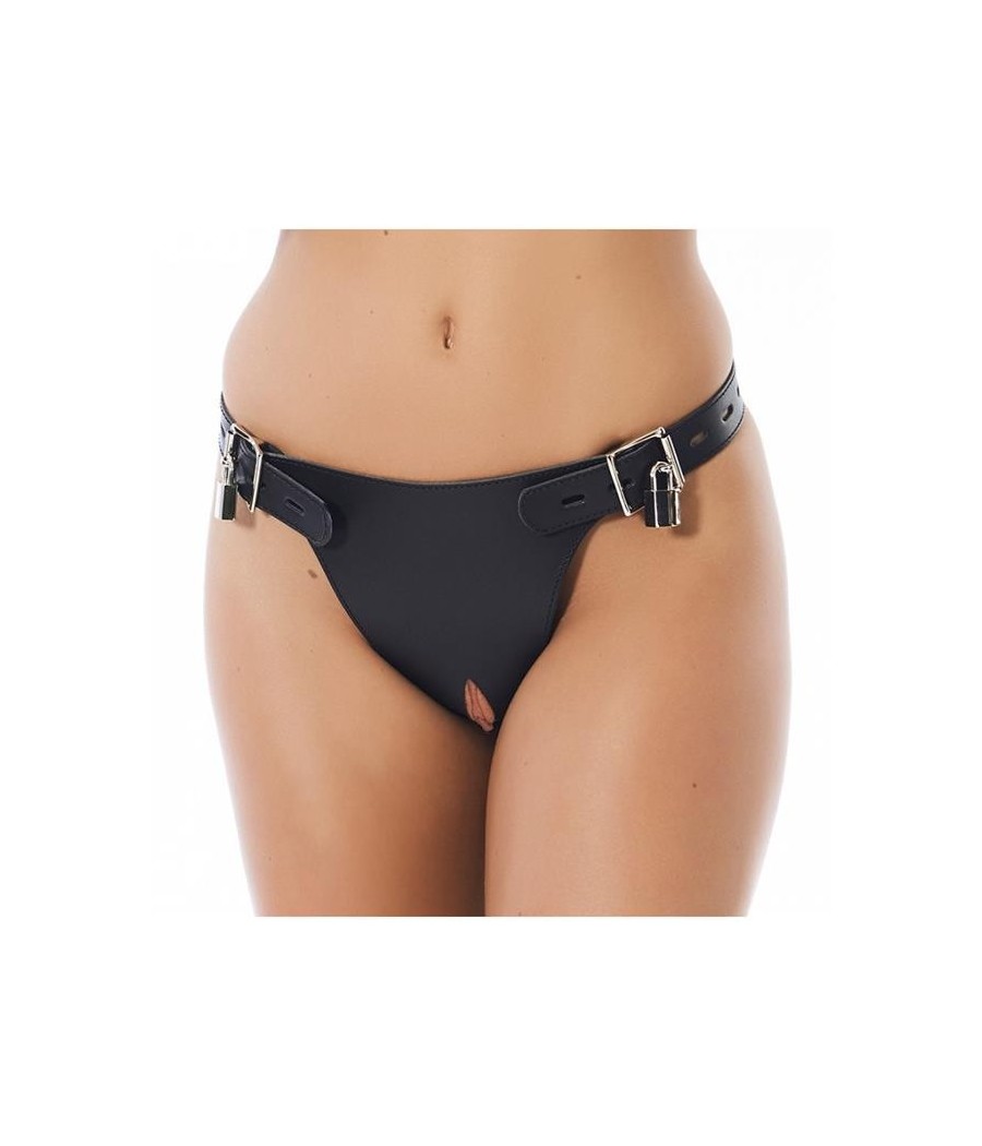 harnais de Castidad en cuir reglable