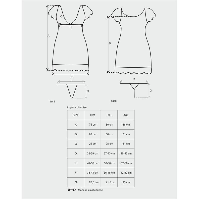 Imperia nuisette et Tanga Couleur Noir