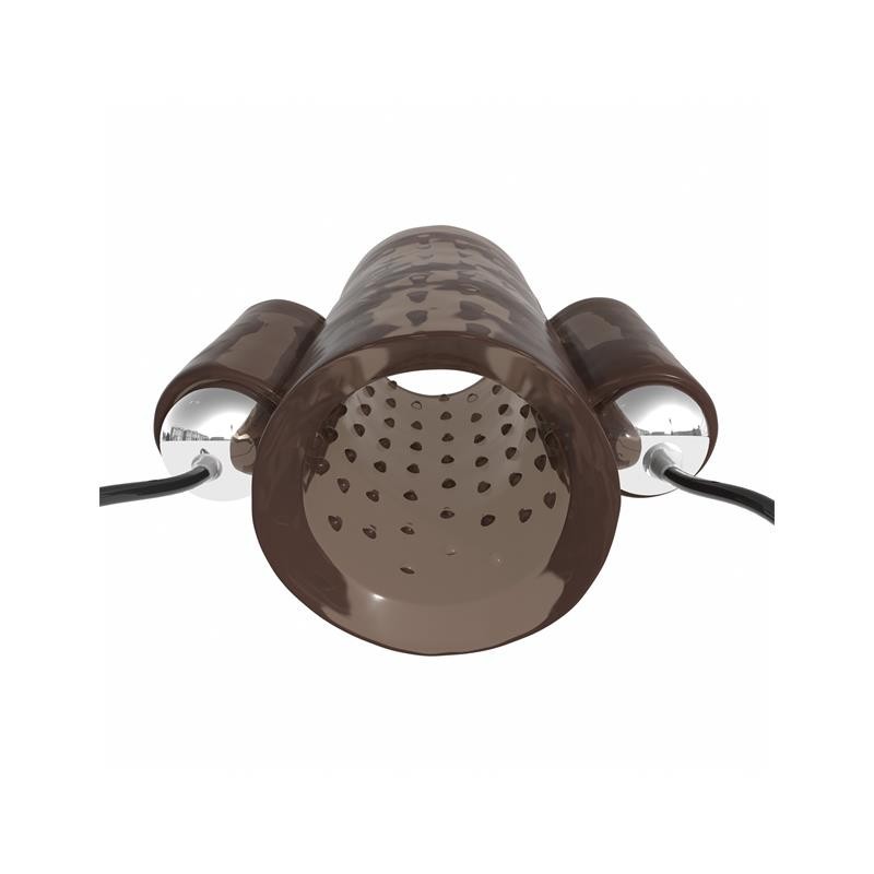 Etui pour pénis Double Vibration Ahumado