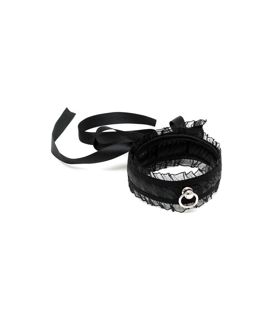Collier en satin noir