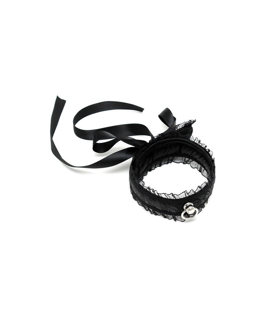 Collier en satin noir